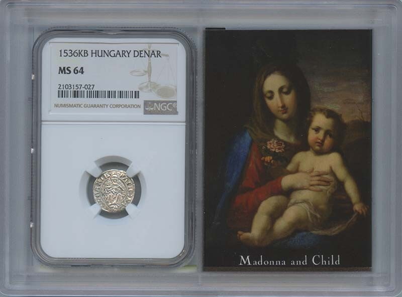 1536 KB Hungary Denar Madonna & Child NGC MS64 Uncirculated Coin (1 of 4)
