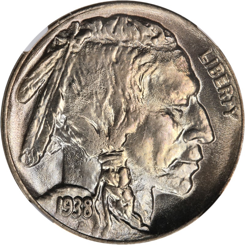 1938-D/D Buffalo Nickel NGC MS67+ Uncirculated Strong Strike: 1938-D/D Buffalo Nickel NGC MS67+ Uncirculated Strong Strike This exquisite 1938-D/D Buffalo Nickel is graded NGC MS67+, showcasing superb eye appeal with exceptional luster and a strong strike. The c