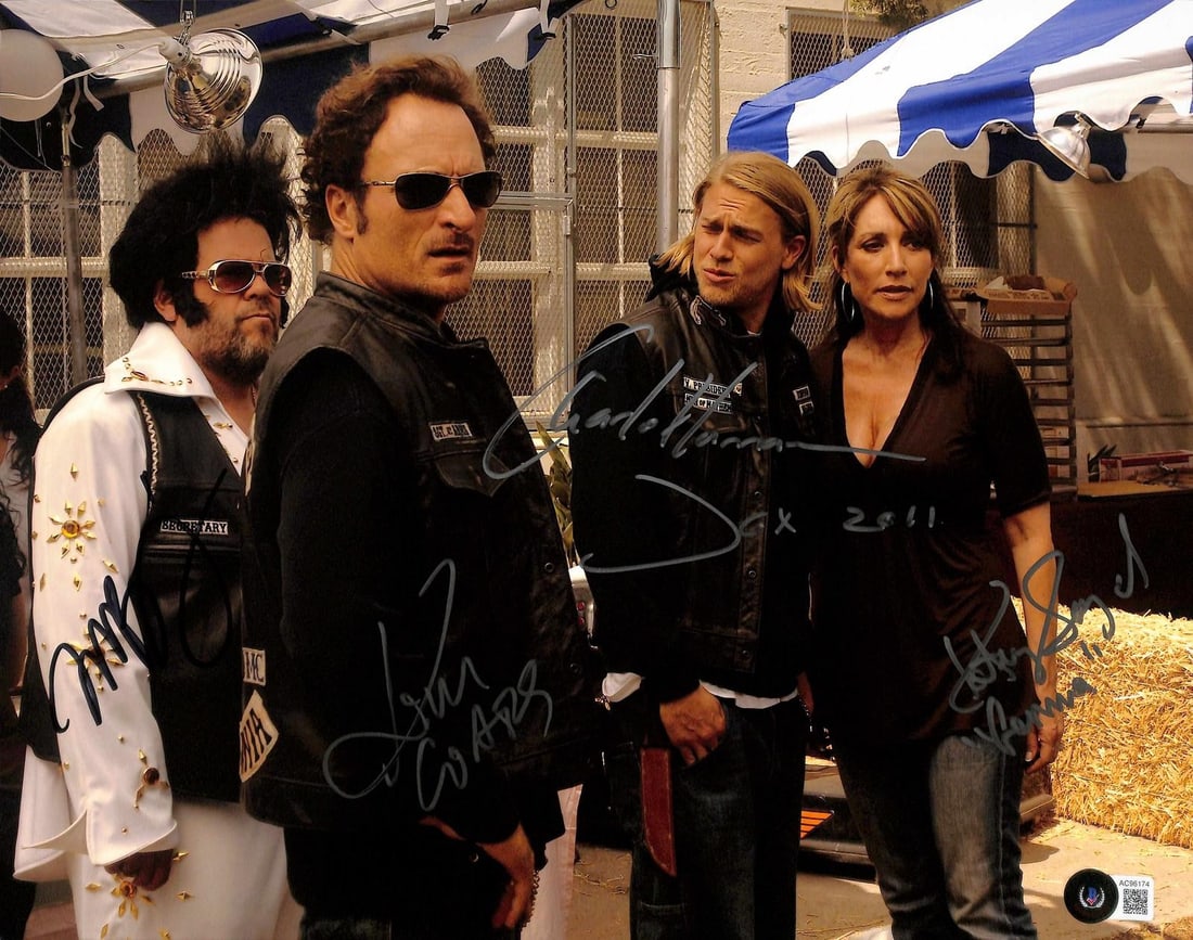 11x14 Sons of Anarchy cast photo signed by four Beckett authenticated (1 of 1)