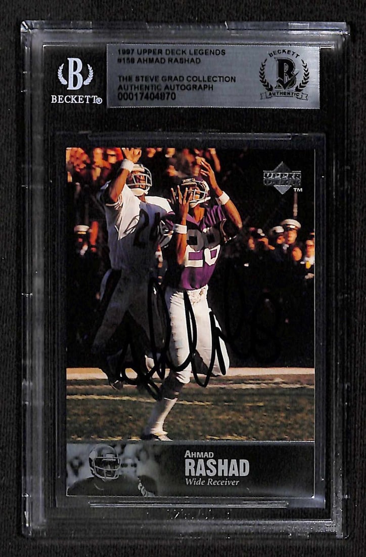 Ahmad Rashad Signed 1997 Upper Deck Legends #158 Card Beckett Authenticated (1 of 1)