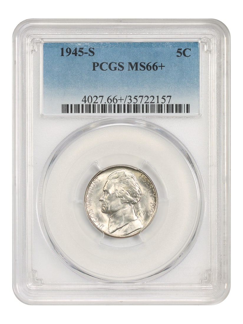 Jefferson Nickel 1945-S 5C PCGS MS66+ (1 of 4)