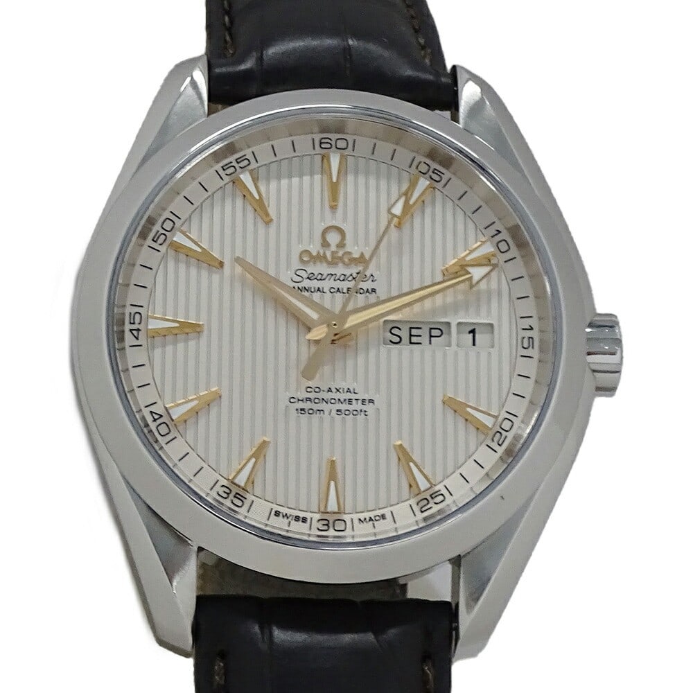OMEGA Aqua Terra Seamaster Men's Wristwatch 231.13.43.22.02.003: OMEGA Aqua Terra Seamaster Men's Wristwatch 231.13.43.22.02.003 This is a pre-owned OMEGA Seamaster Aqua Terra men's wristwatch, model 231.13.43.22.02.003. Crafted in Switzerland, this timepiece combi
