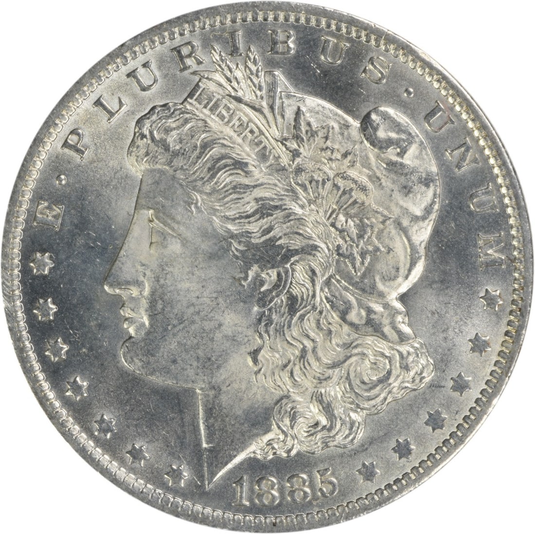 Uncirculated 1885-O Morgan Dollar Silver Choice BU New Orleans Mint: Uncirculated 1885-O Morgan Dollar Silver Choice BU New Orleans Mint This 1885-O Morgan Silver Dollar is an uncirculated coin with a Choice Brilliant Uncirculated (BU) grade. Minted in New Orleans, it 