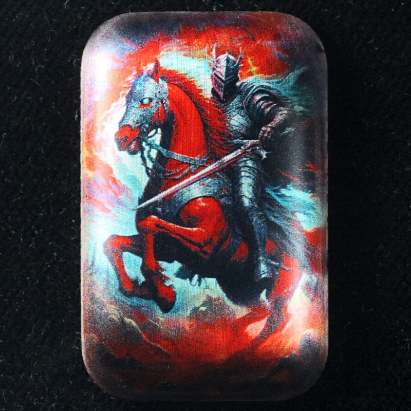 2 Ounce Silver Colorized Red Horse Coin Four Horsemen (1 of 3)