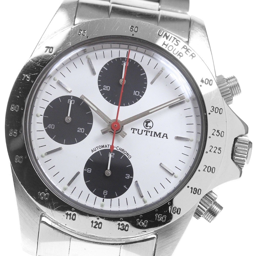 Mens Automatic Chronograph Wristwatch TUTIMA 793 Valjoux 7750: Mens Automatic Chronograph Wristwatch TUTIMA 793 Valjoux 7750 Tutima 793 Valjoux 7750 chronograph automatic men's wristwatch. Swiss-made and offered in pre-owned condition. Specifications Brand: TUTIM