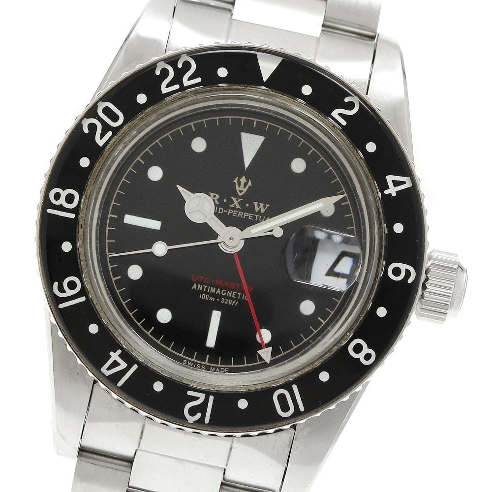 R.X.W UTC Master Date GMT Mens Wristwatch: R.X.W UTC Master Date GMT Mens Wristwatch R.X.W UTC-MASTER UTC Master Date GMT men's wristwatch. This pre-owned watch is of Swiss origin and is designed for men. Specifications Brand: R.X.W Model: UTC