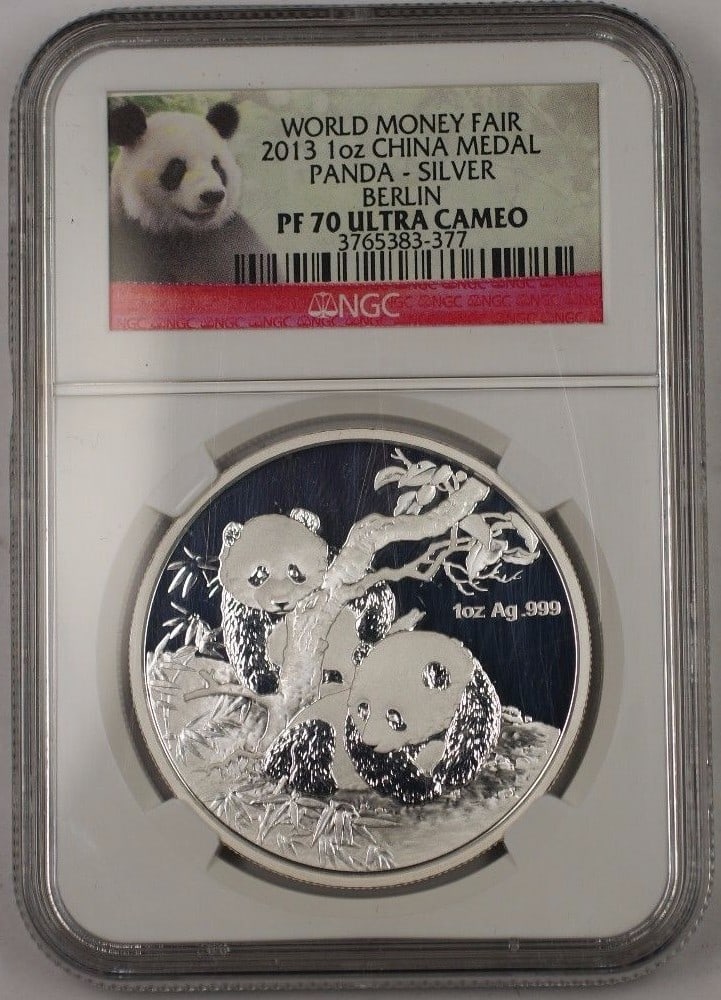 NGC PF-70 2013 Silver Berlin World Money Fair Medal from China 1 Ozt .999 (1 of 2)