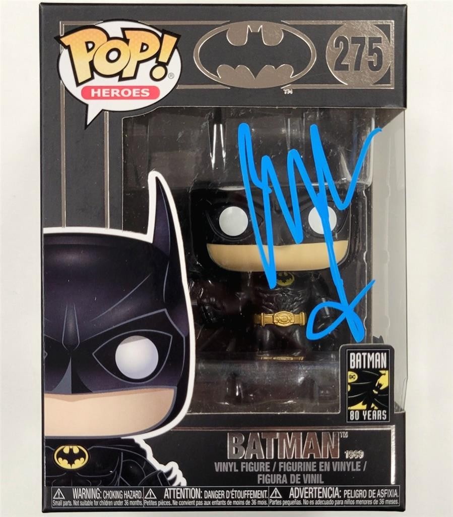 Christian Bale autograph on Batman 80th anniversary Funko Pop 275 Beckett authenticated: Christian Bale autograph on Batman 80th anniversary Funko Pop 275 Beckett authenticated This Batman 80 Years Funko Pop! #275 collectible from The Dark Knight features an autograph by Christian Bale. T