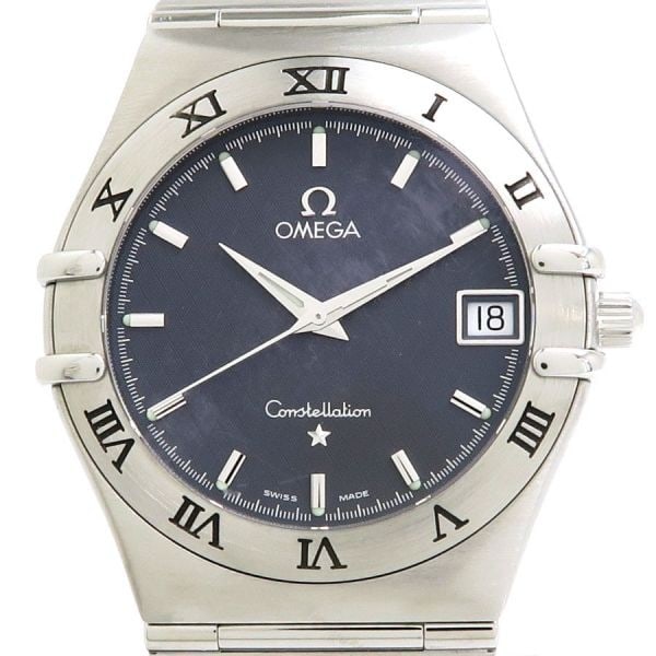 Omega Constellation 33.5mm Quartz Steel Date Watch 1512.40: Omega Constellation 33.5mm Quartz Steel Date Watch 1512.40 This pre-owned OMEGA Constellation LM men's wristwatch features a 33.5mm stainless steel case with a gray dial and bar indexes. The watch is 