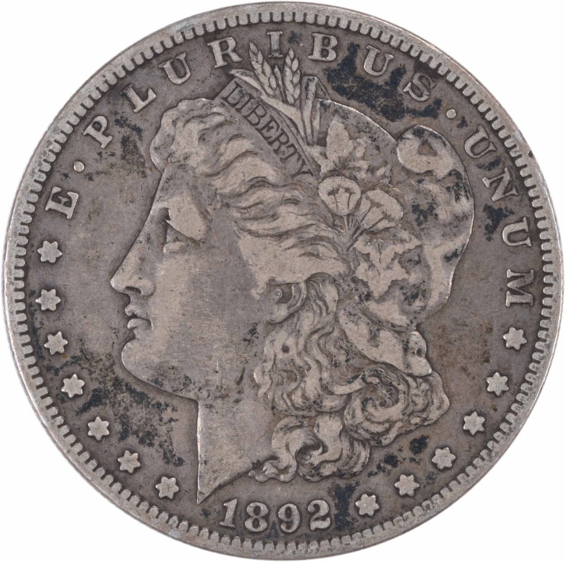 1892-S Morgan Silver Dollar VF Uncertified San Francisco Mint: 1892-S Morgan Silver Dollar VF Uncertified San Francisco Mint The 1892-S Morgan Silver Dollar is a remarkable piece of numismatic history, featuring a classic design by George T. Morgan. This coin, mi
