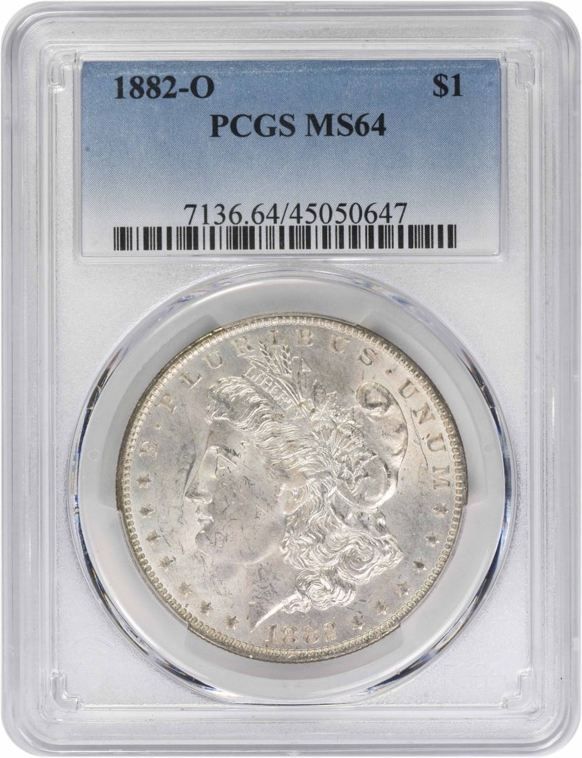 1882-O Morgan Silver Dollar MS64 PCGS Uncirculated Coin (1 of 2)