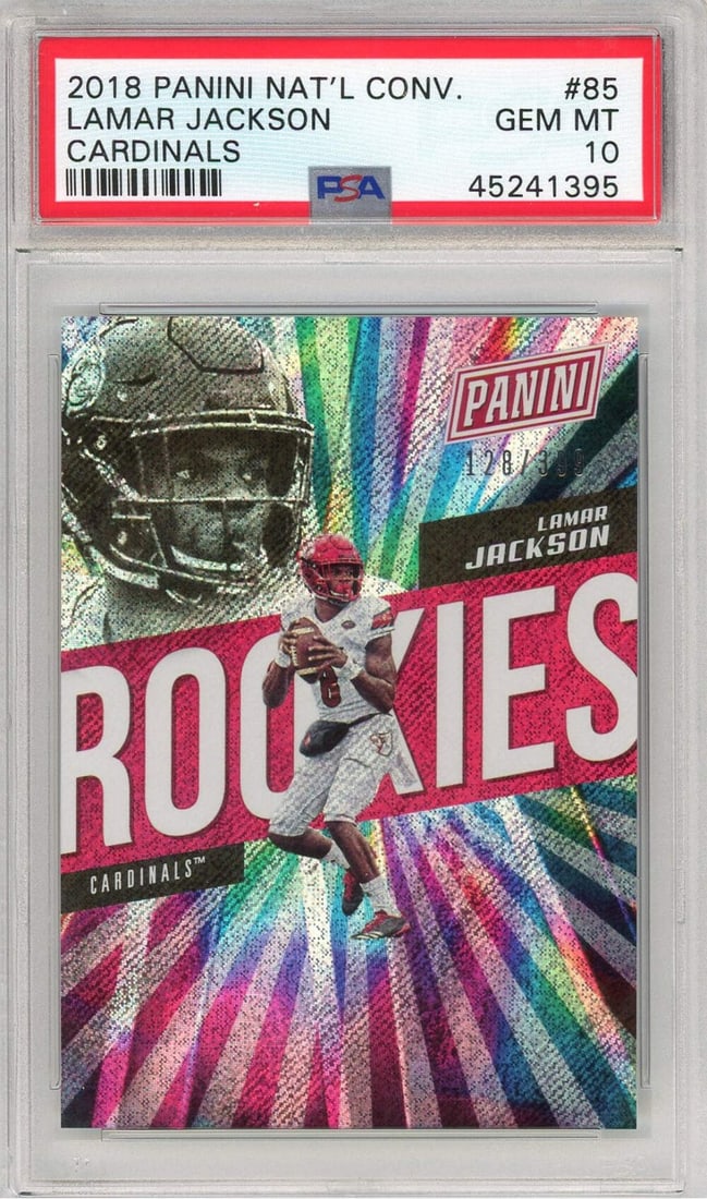 PSA 10 Lamar Jackson 2018 Panini NTL Convention #85 #/399 (1 of 2)