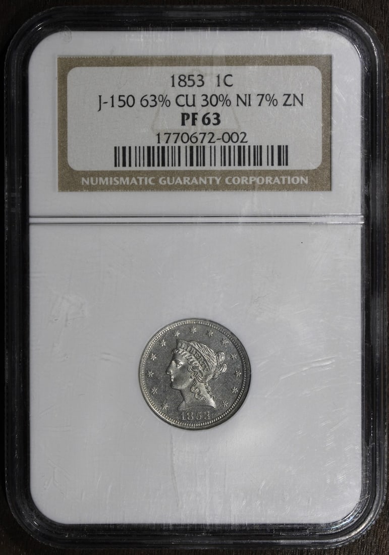 1853 Proof Copper Pattern Cent NGC PF63 Judd 150 (1 of 4)