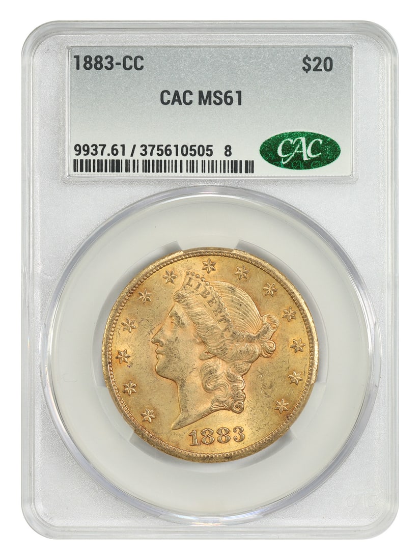 1883 Carson City Liberty Head Double Eagle $20 CACG MS61 (1 of 4)