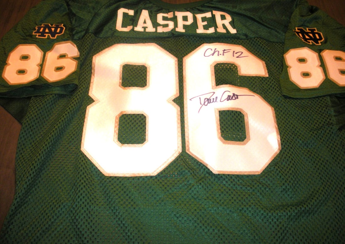 Autographed Wilson Jersey Dave Casper Notre Dame With Certificate of Authenticity (1 of 2)