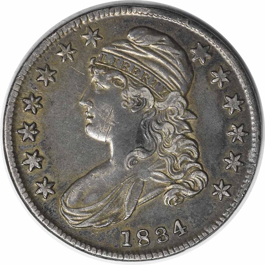 1834 Bust Half Dollar Small Date Uncertified Coin by John Reich (1 of 2)