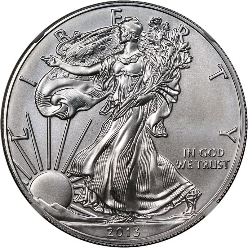 2013-W Silver American Eagle $1 NGC MS70 Uncirculated Coin Set (1 of 4)