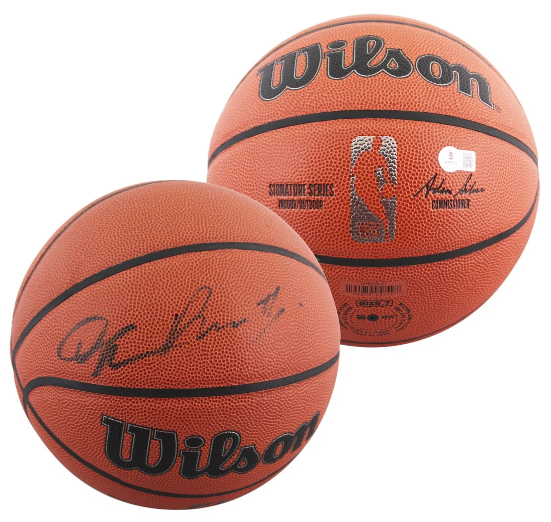 Domantas Sabonis DeMar DeRozan Signed Spalding Basketball Beckett Authenticated: Domantas Sabonis DeMar DeRozan Signed Spalding Basketball Beckett Authenticated This authentic Spalding Indoor/Outdoor basketball features the signatures of two standout players, Domantas Sabonis and 