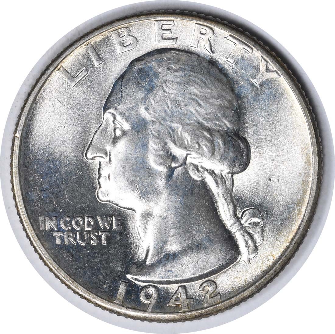 1942-D Silver Washington Quarter DDR FS-801 Choice BU: 1942-D Silver Washington Quarter DDR FS-801 Choice BU This 1942-D Washington Silver Quarter features the Doubled Die Reverse (DDR) FS-801 variety. Struck in silver and graded as Choice Brilliant Uncir