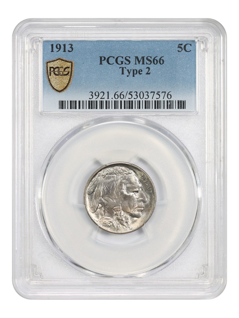 PCGS MS66 1913 Type 2 Buffalo Nickel 5C (1 of 4)