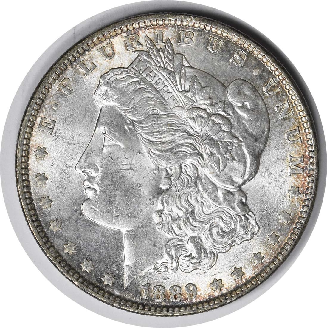 Choice BU 1889 Morgan Silver Dollar VAM 16 Uncertified No Mint Mark: Choice BU 1889 Morgan Silver Dollar VAM 16 Uncertified No Mint Mark This 1889 Morgan Silver Dollar is a VAM 16 variety, featuring a Choice Brilliant Uncirculated (BU) grade. Struck in silver with no m