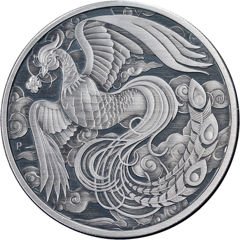 2023 Australia 1 Ounce Silver $1 Phoenix Coin Chinese Myths Legends: 2023 Australia 1 Ounce Silver $1 Phoenix Coin Chinese Myths Legends This stunning 2023 Australia 1 Ounce Silver $1 coin features the mythical Phoenix from Chinese Myths & Legends. It boasts exceptiona