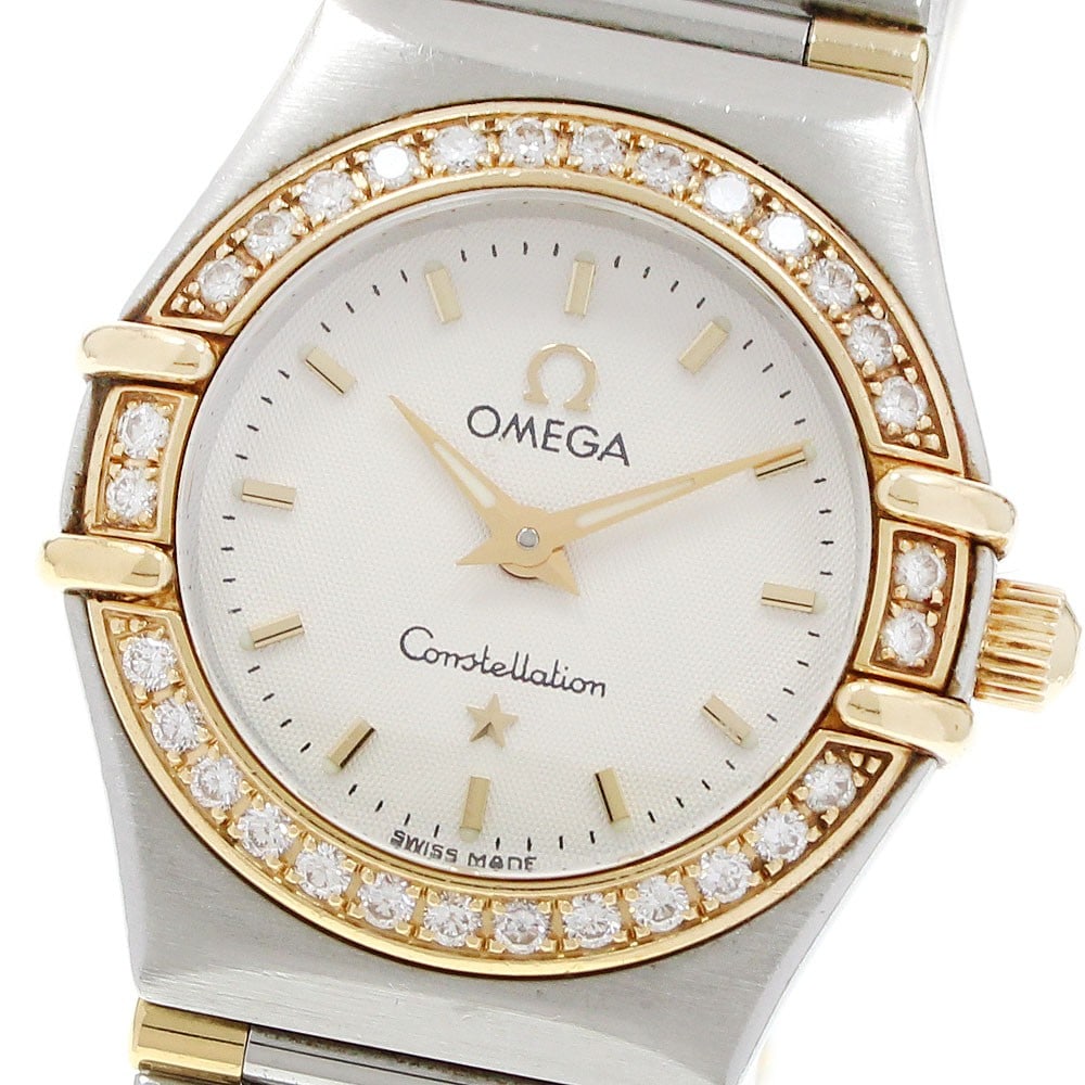 OMEGA Constellation 1367.30 ladies quartz wristwatch diamond bezel: OMEGA Constellation 1367.30 ladies quartz wristwatch diamond bezel OMEGA Constellation Mini quartz ladies wristwatch with a diamond bezel. This pre-owned watch is for women and is noted as Swiss origi