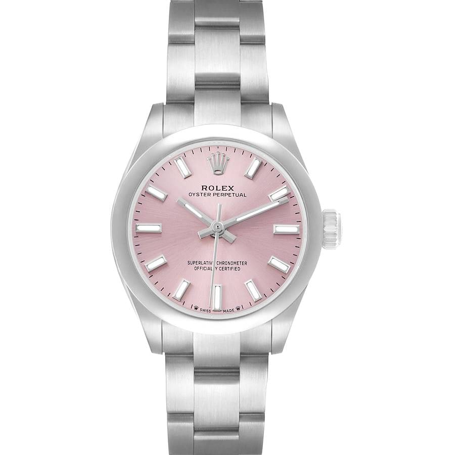 Candy Pink Dial Rolex Oyster Perpetual 28 Ref 276200 New Card 2025: Candy Pink Dial Rolex Oyster Perpetual 28 Ref 276200 New Card 2025 This Rolex Oyster Perpetual 28 features a vibrant candy pink dial and is equipped with a smooth bezel and an Oyster bracelet. Designe