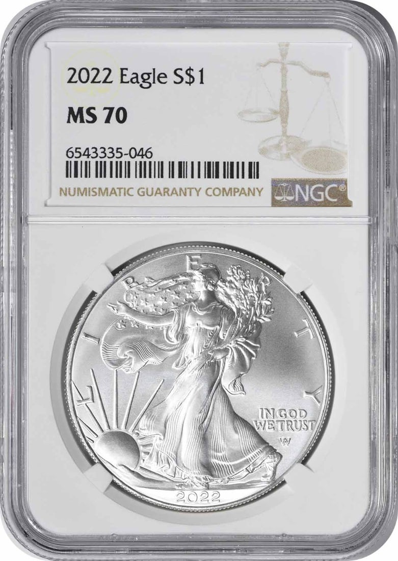NGC MS70 2022 American Silver Eagle 1 oz Prooflike Coin (1 of 2)