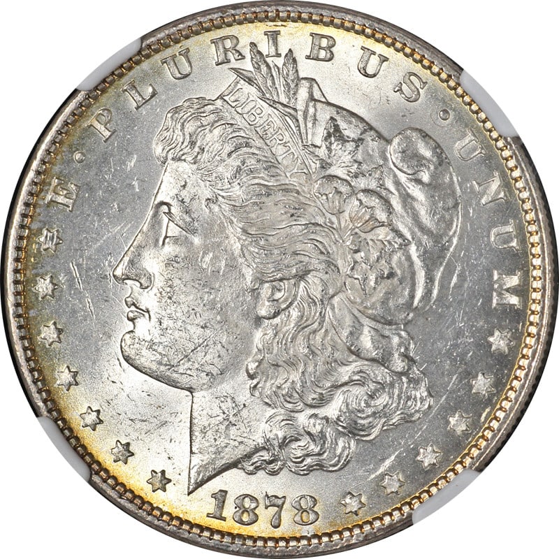 NGC MS62 1878 Philadelphia Morgan Dollar Reverse 79 Uncirculated Silver Coin: NGC MS62 1878 Philadelphia Morgan Dollar Reverse 79 Uncirculated Silver Coin This stunning 1878-P Reverse 79 Morgan Silver Dollar is certified by NGC with a grade of MS62, ensuring its uncirculated co