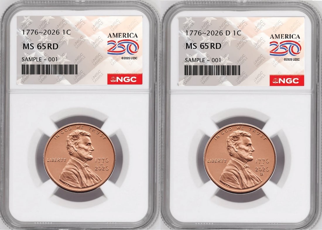 NGC MS65 2026 Philadelphia and Denver Lincoln Shield Cent 2 Coin Set: NGC MS65 2026 Philadelphia and Denver Lincoln Shield Cent 2 Coin Set This is a 2-coin Lincoln cent set dated 1776-2026, graded MS65 by NGC. It is described as a P&D set and includes a Lincoln Shield c