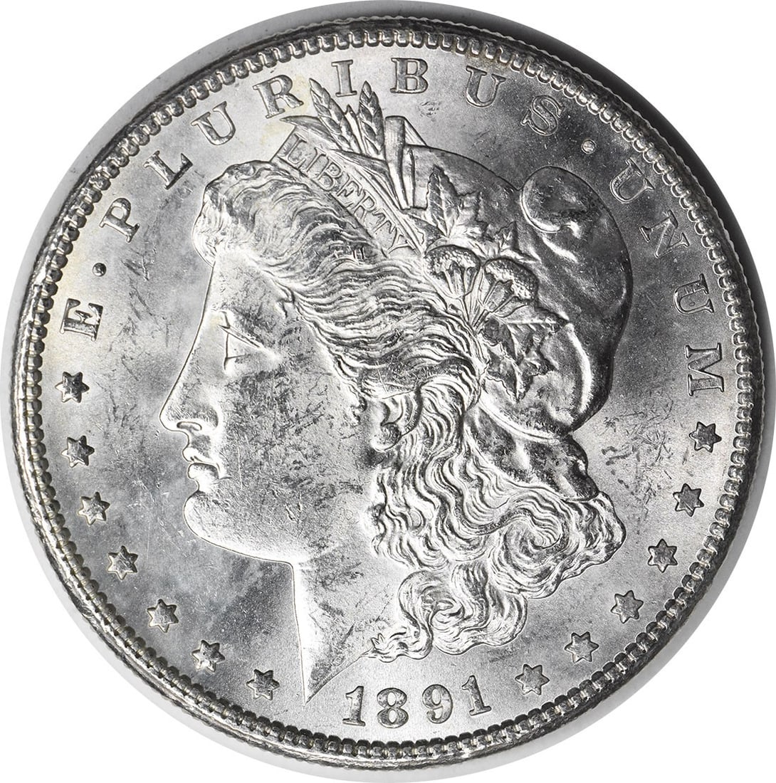 Uncirculated 1891 S Morgan Dollar Silver Coin BU Grade Uncertified: Uncirculated 1891 S Morgan Dollar Silver Coin BU Grade Uncertified This is an uncirculated 1891-S Morgan Silver Dollar from the United States. The coin features a brilliant uncirculated (BU) grade and
