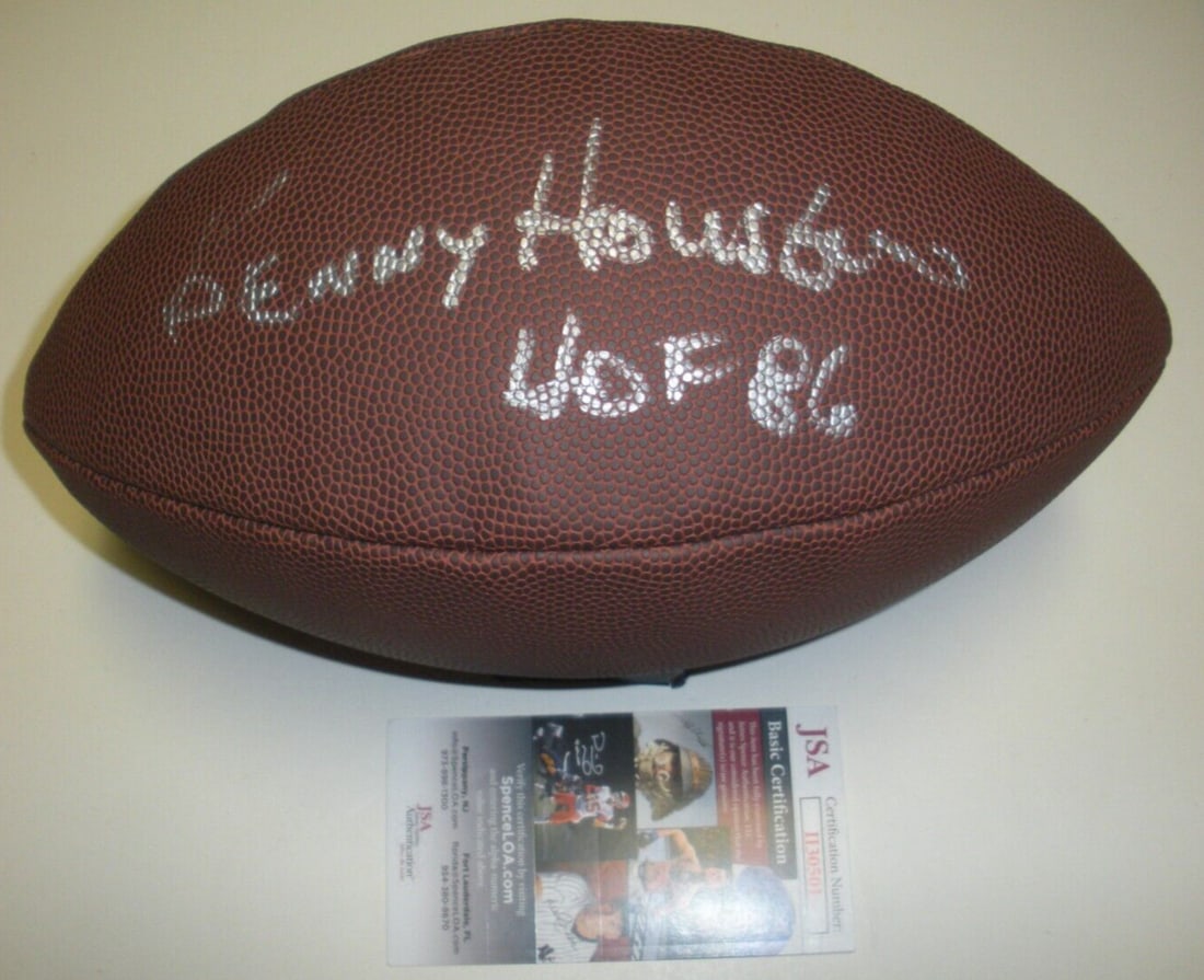Signed Football Kenny Ken Houston Hall of Fame 1986 Washington JSA COA: Signed Football Kenny Ken Houston Hall of Fame 1986 Washington JSA COA This is an original football signed by Ken Houston of the Washington Redskins, who was inducted into the Hall of Fame in 1986. Th