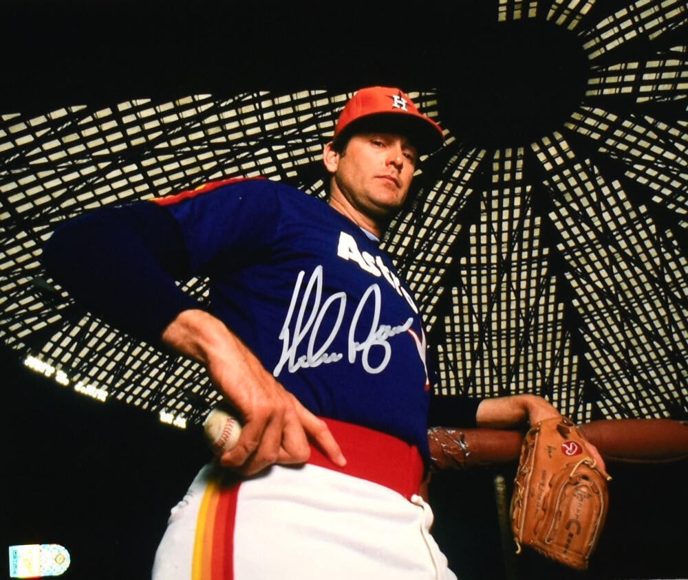 Signed 8x10 Original Baseball Photo of Nolan Ryan Houston Astros AI Verified: Signed 8x10 Original Baseball Photo of Nolan Ryan Houston Astros AI Verified Autographed 8x10 photo featuring Nolan Ryan with the Houston Astros at the Astrodome. The item is listed as an original, pr
