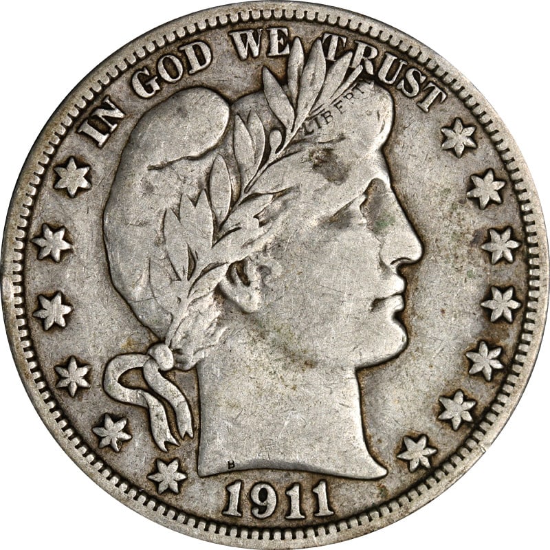 1911 P Silver Barber Half Dollar (1 of 2)