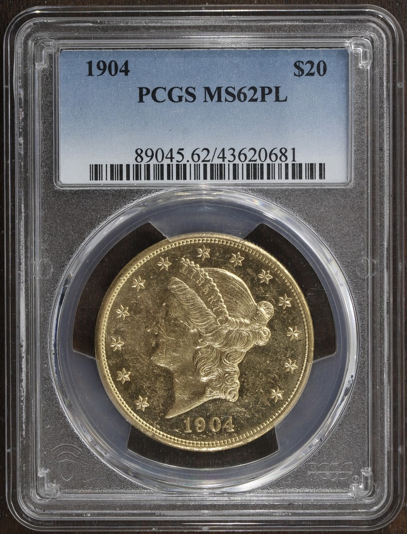 1904 Liberty Head $20 Gold Double Eagle NGC MS62 Prooflike (1 of 2)