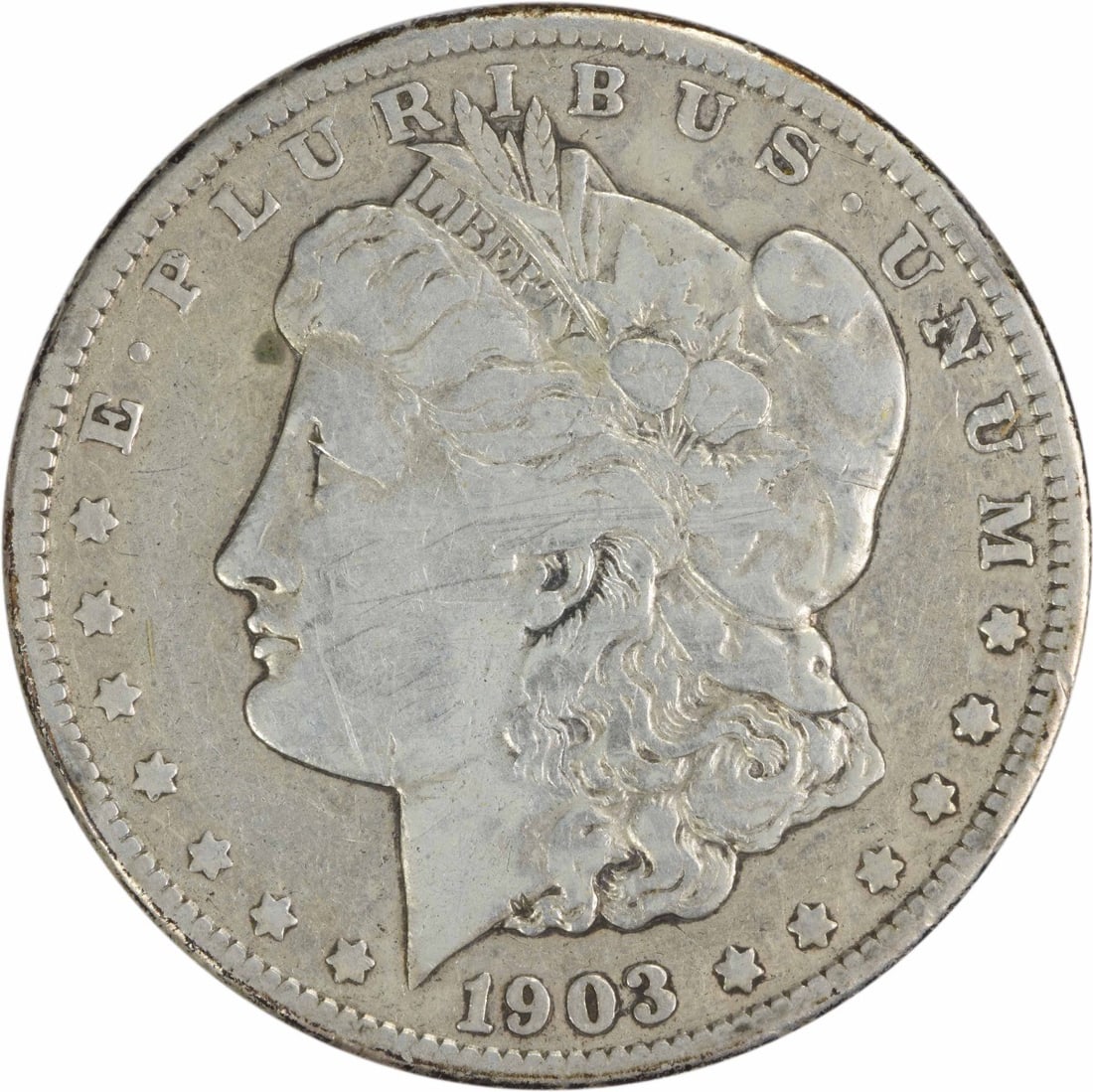 1903-S Morgan Silver Dollar VF Uncertified San Francisco Mint: 1903-S Morgan Silver Dollar VF Uncertified San Francisco Mint This 1903-S Morgan Silver Dollar is a beautiful representation of classic American coinage. It features a grade of VF (Very Fine), indicat