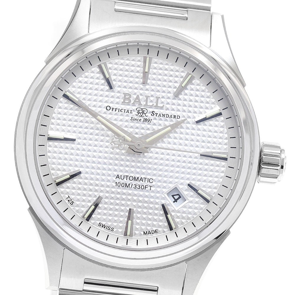BALLWATCH Stokeman Victory Automatic Date Men's Wristwatch: BALLWATCH Stokeman Victory Automatic Date Men's Wristwatch This BALLWATCH Stokeman Victory Date Automatic men's wristwatch features a stainless steel case and bracelet with a silver dial. The watch is