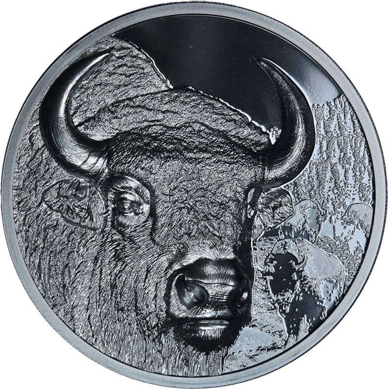 2025 Mongolia 2 Ounce Silver Bison Black Proof Coin OGP COA: 2025 Mongolia 2 Ounce Silver Bison Black Proof Coin OGP COA This 2025 Mongolia 2 Ounce Silver Bison Black Proof coin features stunning eye appeal, exceptional luster, and a strong strike. The coin is 