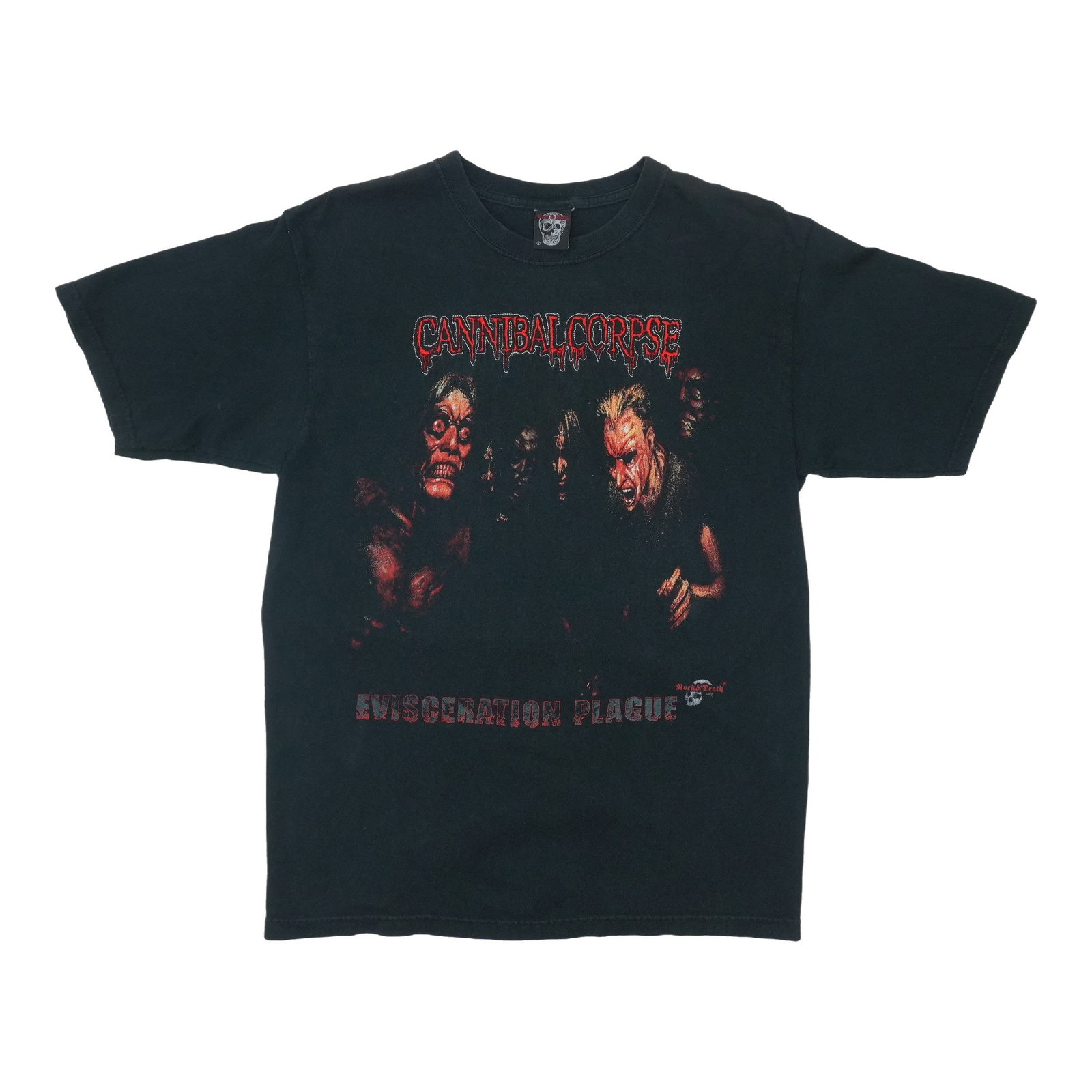 Vintage 2000s Cannibal Corpse Evisceration Plague Black Shirt (1 of 5)