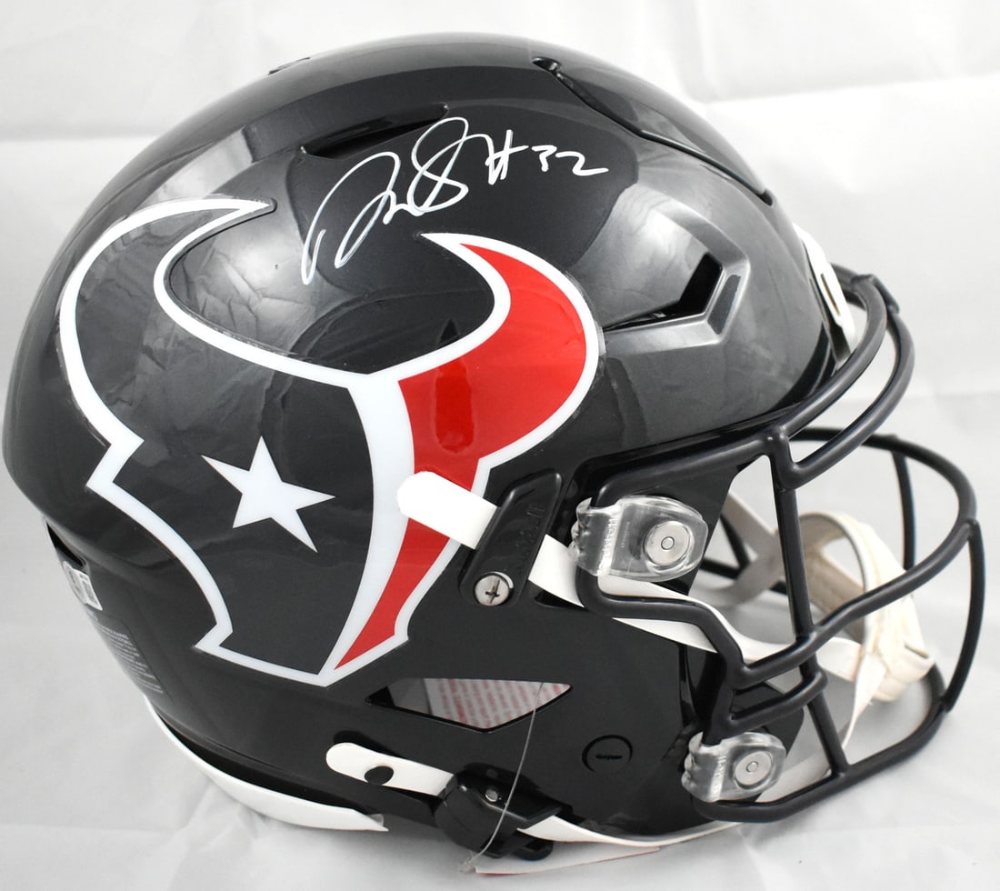 Houston Texans SpeedFlex helmet signed by David Montgomery Beckett holo (1 of 6)