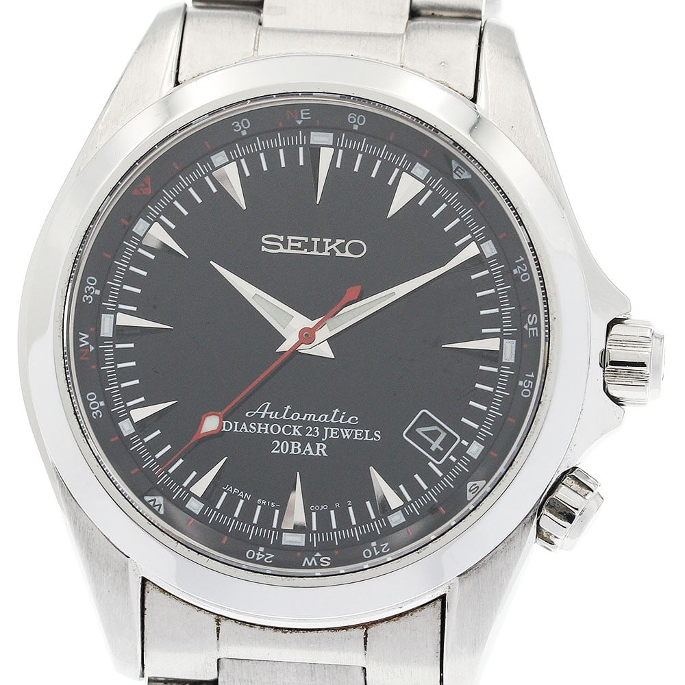SEIKO Mechanical Alpinist Automatic Date Men's Wristwatch SARB015 39mm: SEIKO Mechanical Alpinist Automatic Date Men's Wristwatch SARB015 39mm This SEIKO Mechanical Alpinist SARB015/6R15-00E0 is a men's automatic wristwatch featuring a stainless steel case and bracelet wi