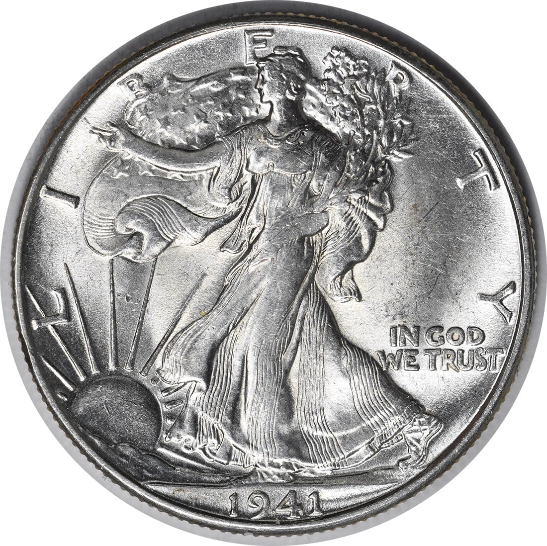 1941-D Walking Liberty Half Dollar RPM2 Choice BU Uncertified: 1941-D Walking Liberty Half Dollar RPM2 Choice BU Uncertified This 1941-D/D Walking Liberty Silver Half Dollar is a Choice Brilliant Uncirculated (BU) coin. It features the RPM2 variety and is uncerti