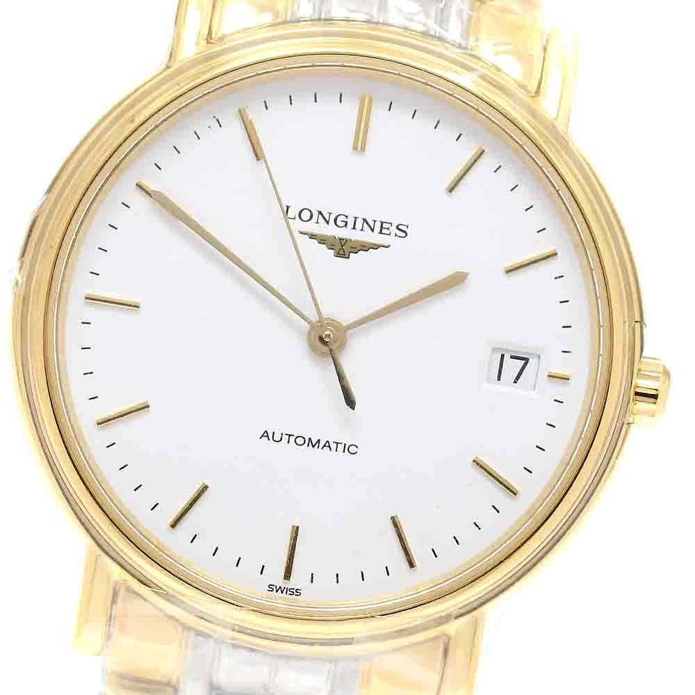 Longines Presence Automatic Date Men's Wristwatch 34mm: Longines Presence Automatic Date Men's Wristwatch 34mm This Longines Presence Date men's wristwatch features a stainless steel and gold-plated case and bracelet, paired with a classic white dial. The 