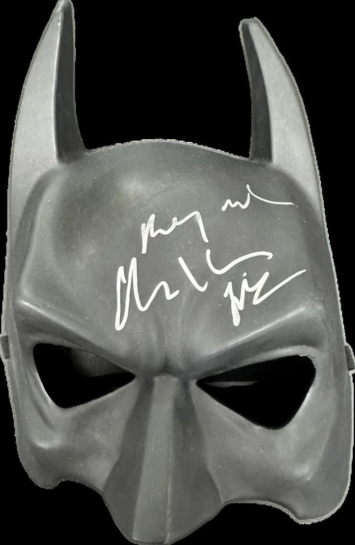 Beckett Certified Christian Bale Autographed Batman Mask (1 of 1)