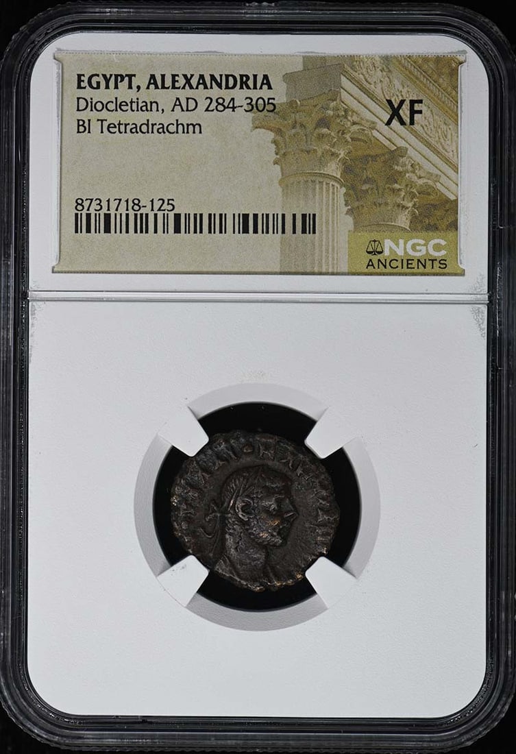 NGC XF Alexandria BI Tetradrachm of Diocletian Egypt AD 284-305 (1 of 2)