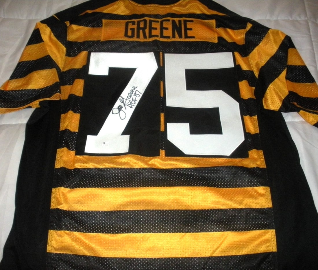 Signed Nike Pittsburgh Steelers Jersey with GAI COA by Joe Greene: Signed Nike Pittsburgh Steelers Jersey with GAI COA by Joe Greene This is an official licensed Nike jersey signed by Joe Greene of the Pittsburgh Steelers. The jersey is authenticated with a GAI/COA a