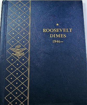 Whitman Album 9414 Uncirculated Roosevelt Dimes Silver Set 1946 to 1968: Whitman Album 9414 Uncirculated Roosevelt Dimes Silver Set 1946 to 1968 This is a complete collection of Roosevelt dimes from 1946 through 1968-D, featuring all silver issues through 1964. Each coin i