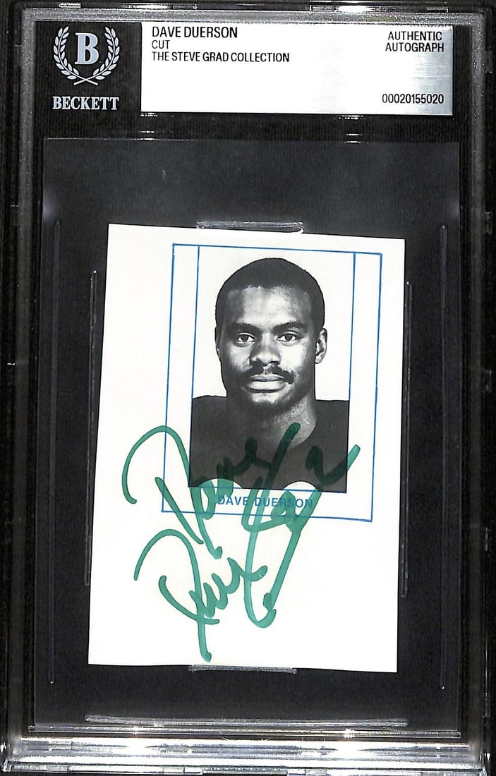 Beckett Authenticated Dave Duerson Signed Photo Cut (1 of 1)
