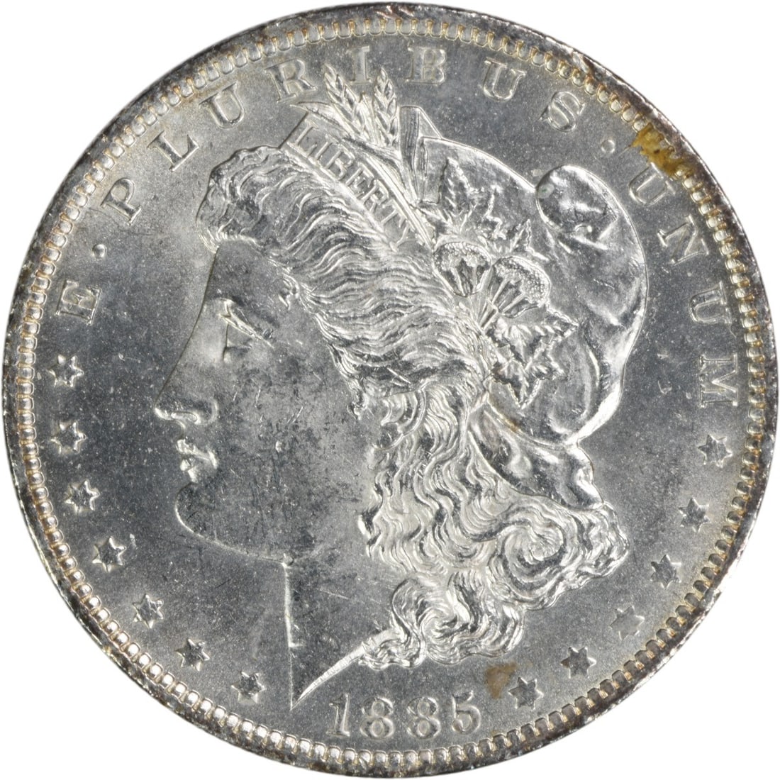 Choice BU 1885-O Silver Dollar Uncirculated Morgan Uncertified: Choice BU 1885-O Silver Dollar Uncirculated Morgan Uncertified This is an 1885-O Morgan Silver Dollar from the United States. The coin is uncirculated and classified as Choice Brilliant Uncirculated (